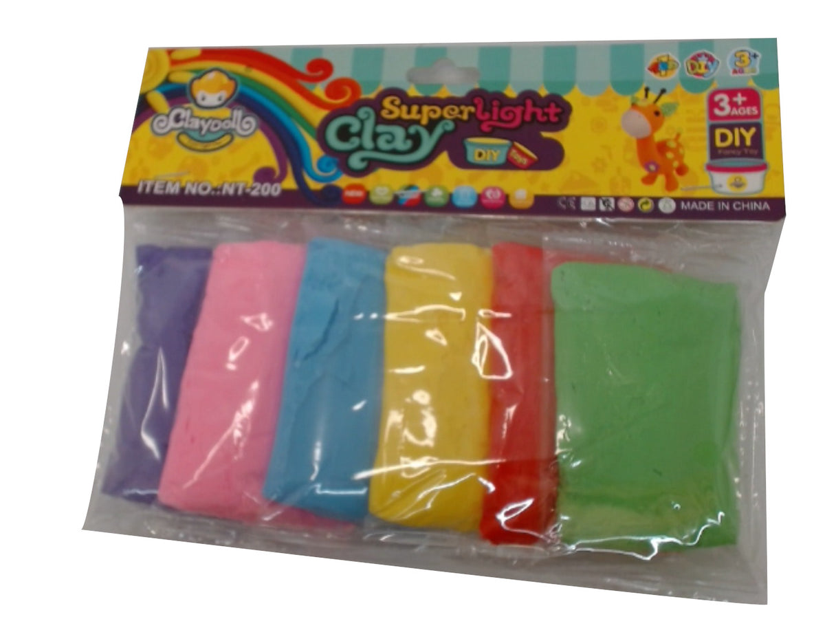 Super Light Clay 6pk. Assorted Colours Claydoll