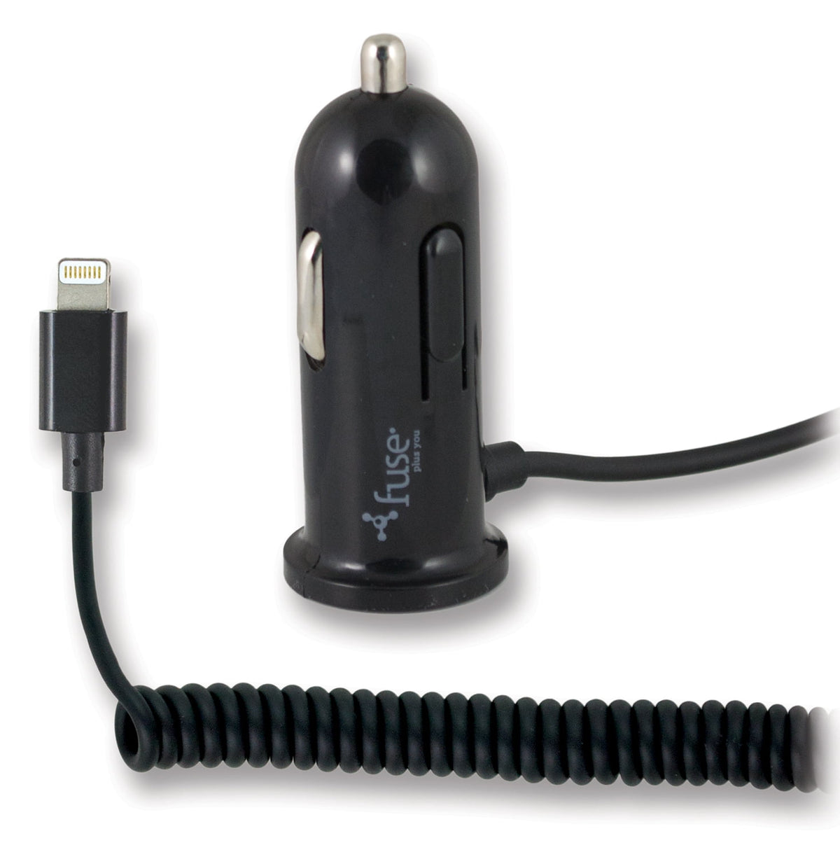 Lightning Car Charger 8' Coil Cable 2A Fuse - Additional View