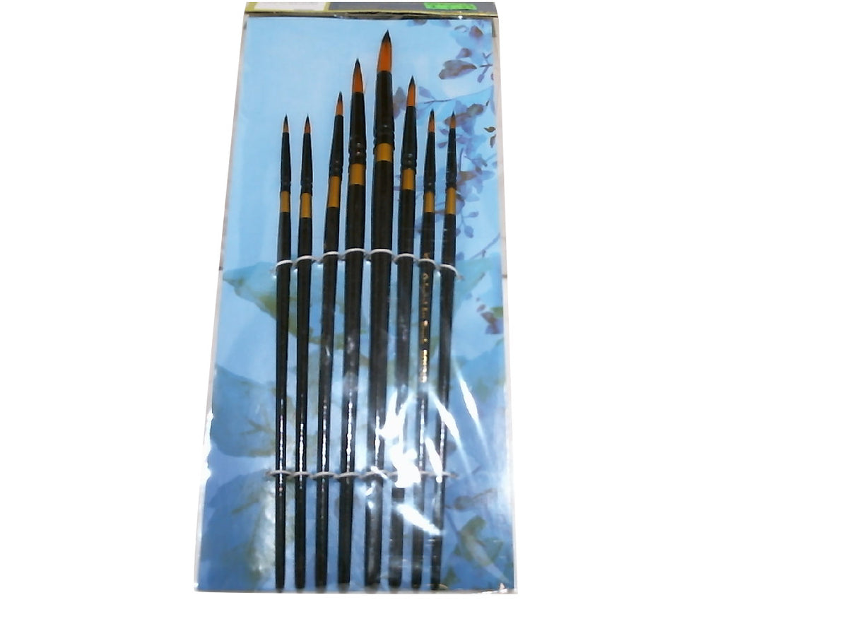 Artist Brush Round Set Set Oriental Art Inspired 8 pc.