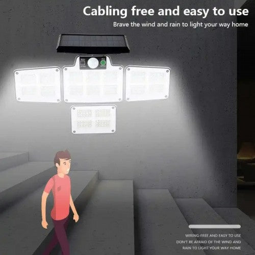 Solar 228 LED Light PIR Motion Sensor Multiple Head With Remote (Model: 1788) - Additional View
