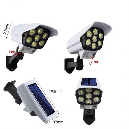 Lampe solaire LED avec détecteur de mouvement à induction corporelle et télécommande (Modèle : 217) (affichage)