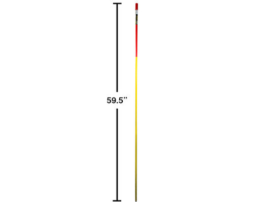Driveway marker .5 inch x 60 inch yellow/red reflective