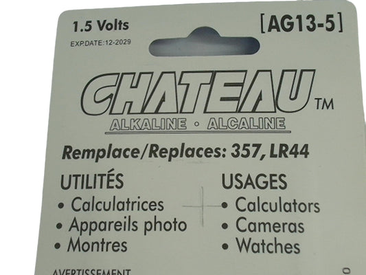 button cell battery 5/card Alkaline #357/lr44 - Additional View