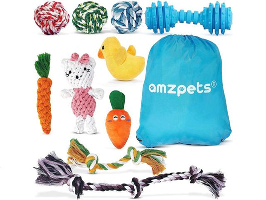 Knotted Puppy Toys Asstd 10pc set