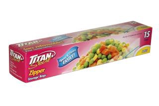 Sacs à sandwich à glissière grands 15/boîte 24/caisse Titan