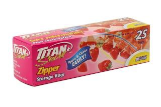 zipper storage bags Medium 25/bx 24/cs Titan