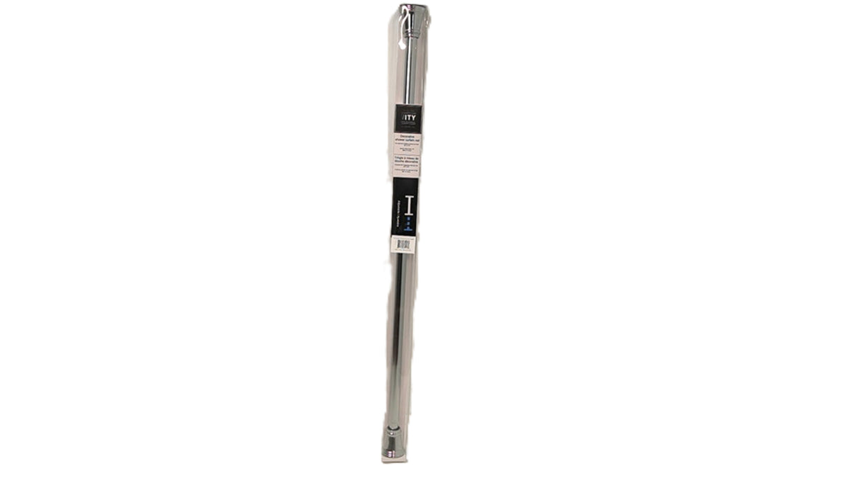 Extendable Decorative Tension Rod Silver 42"-72" Ella Stone