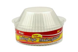 BAKING CUPS LARGE 100/PK x 48/CS TITAN