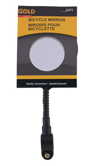 Bicycle mirror - flexible blk clamp on with screw