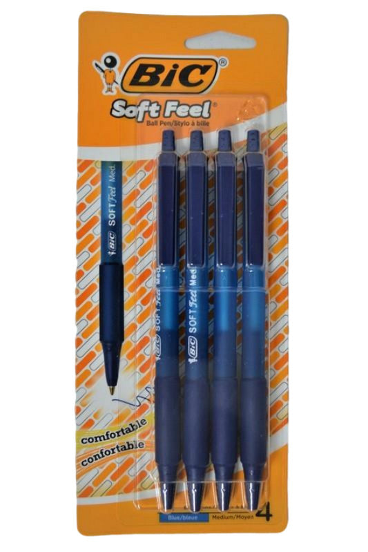 Bic 4pk Retractable Blue Ball Pens