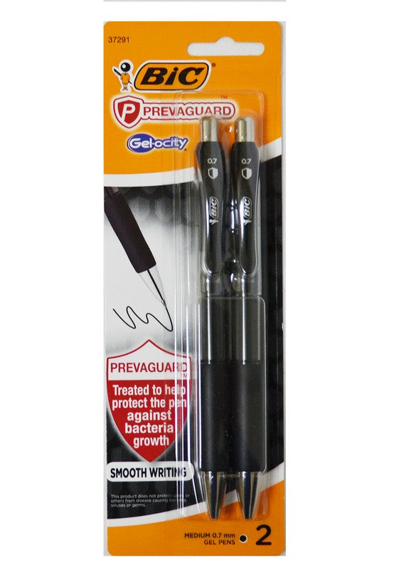 Lot de 2 stylos gel Bic Gelocity pointe moyenne 0,7 mm noir