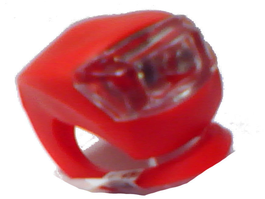 Feu de vélo rouge et blanc clignotant