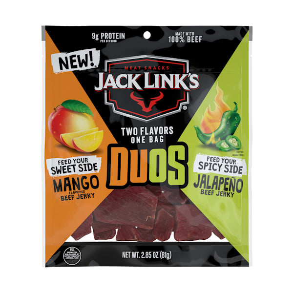 Beef Jerky Duos Mango & Jalapeno 81g. Jack Links