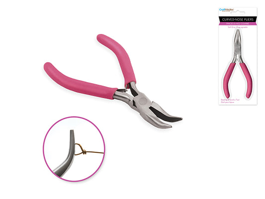 Beading/Jewelry Tool: Curved Nose Pliers w/Soft...