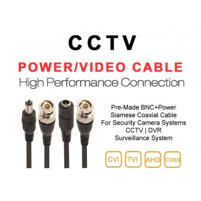 Câble préfabriqué vidéo et alimentation BNC+CC 35 pieds pour caméra de surveillance de sécurité CCTV disponible