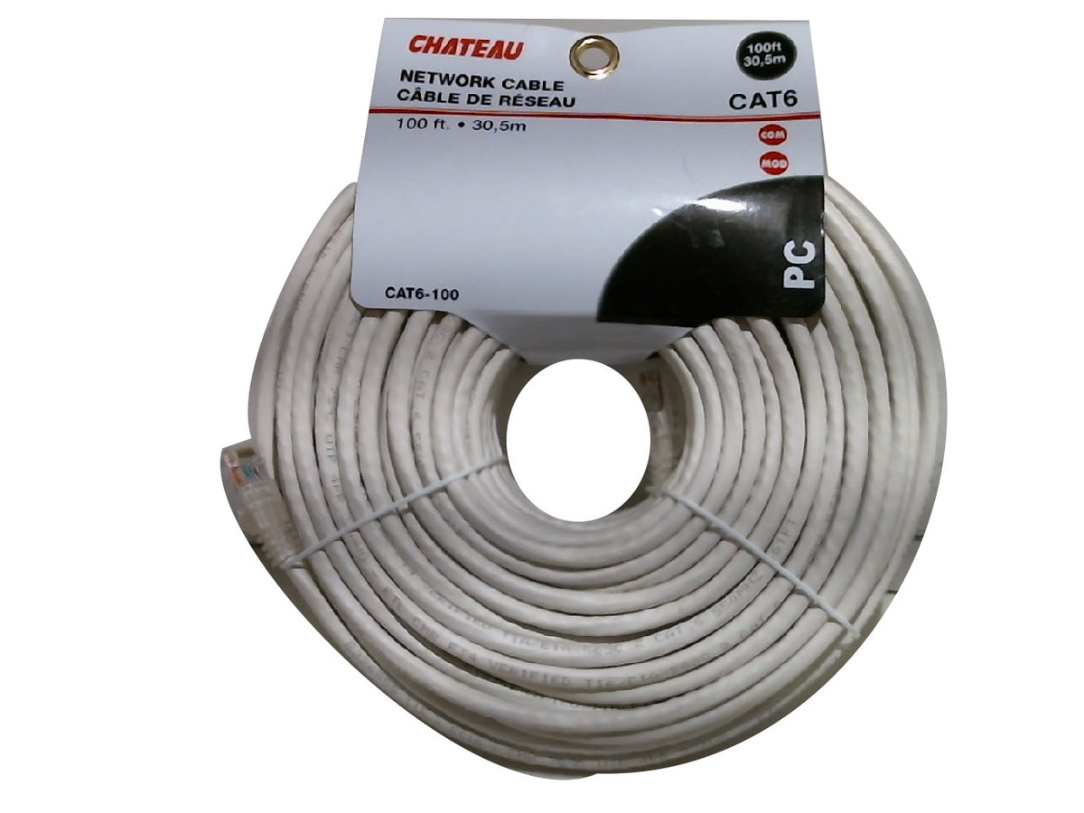 Cat 6 network cable 100 foot 30.5m Assorted colours and quality