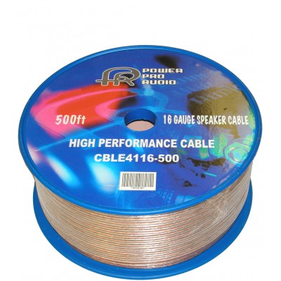 Fil de haut-parleur 16 AWG CCA transparent, rouleau de 500 pieds vendu au mètre