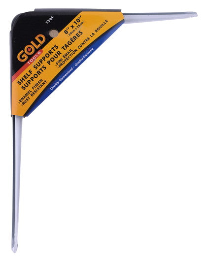 Bracket Shelf White 8" X 10" 2pk.