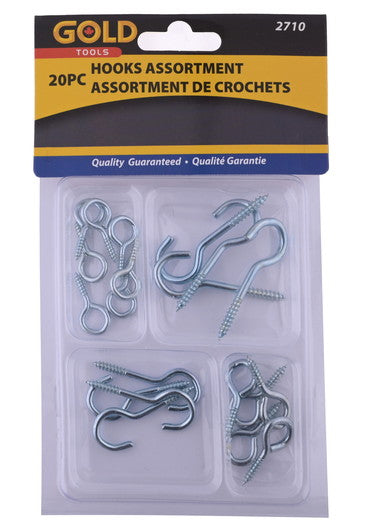 Assortiment de pitons à vis 20 pièces
