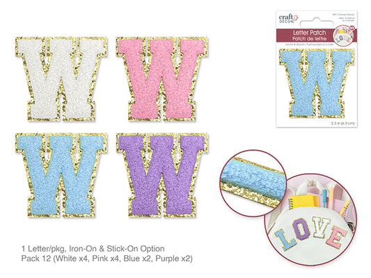 2.5" Iron-On Letter/Sticker Patch 3D Chenille W