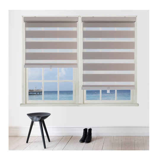 Blinds Grey cordless polyester 30 inch x 84 inch