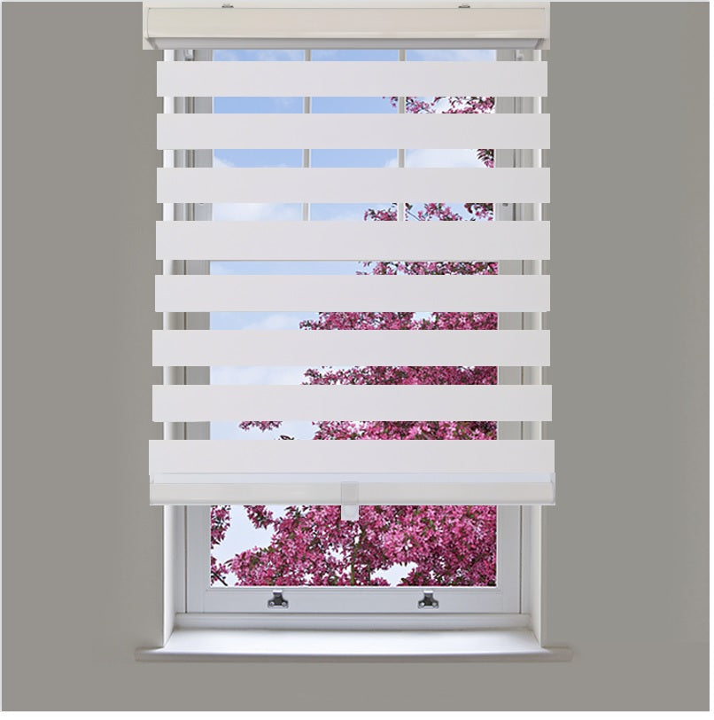 Blinds White cordless polyester 48 inch x 84 inch