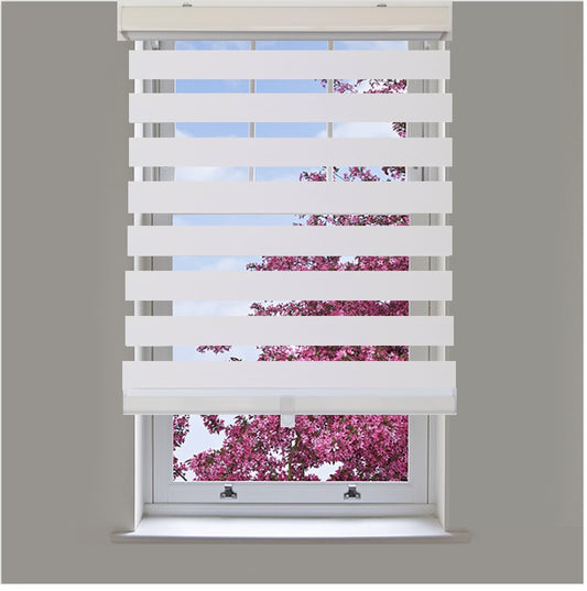 Blinds White cordless polyester 58 inch x 84 inch