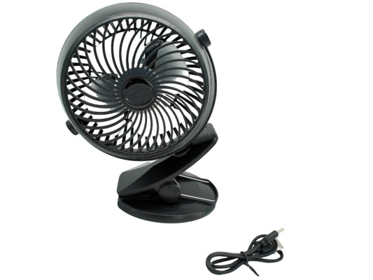 Wireless Clip Fan With 3 Speeds - Desktop Or Clip - Rechargable - Additional View