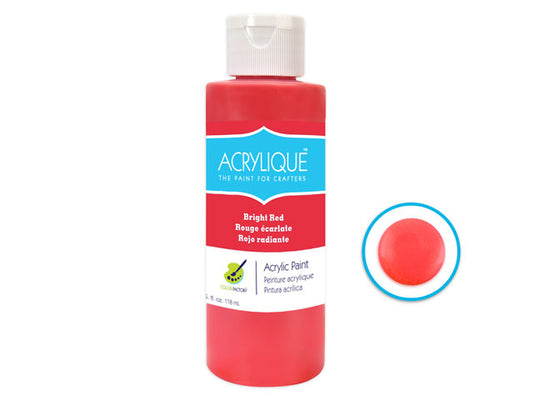 Acrylic Paint 030 BRIGHT RED 4oz Acrylique