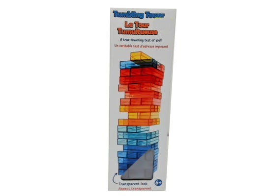 Tumbling tower transparent look game - a true towering test of skill age 6+