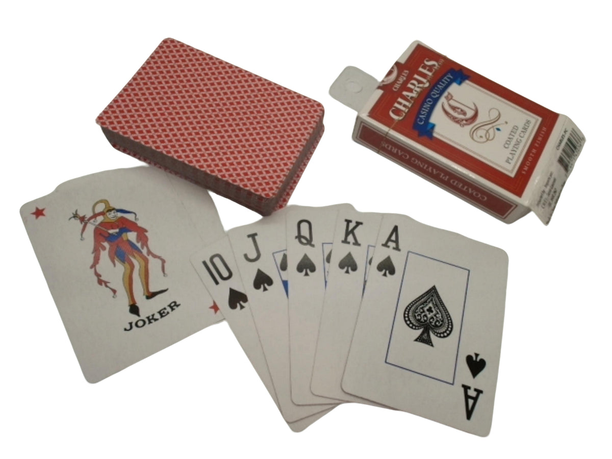 Cartes à jouer revêtues grand nombre bleu ou rouge