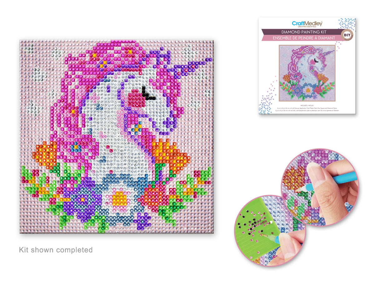 Diamond Painting Kit DIY C) Unicorn