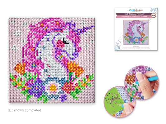 Diamond Painting Kit DIY C) Unicorn
