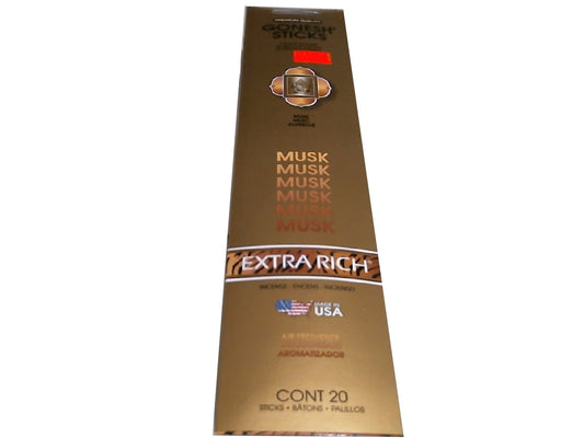 Incense Sticks Musk 20pk. Extra Rich Gonesh