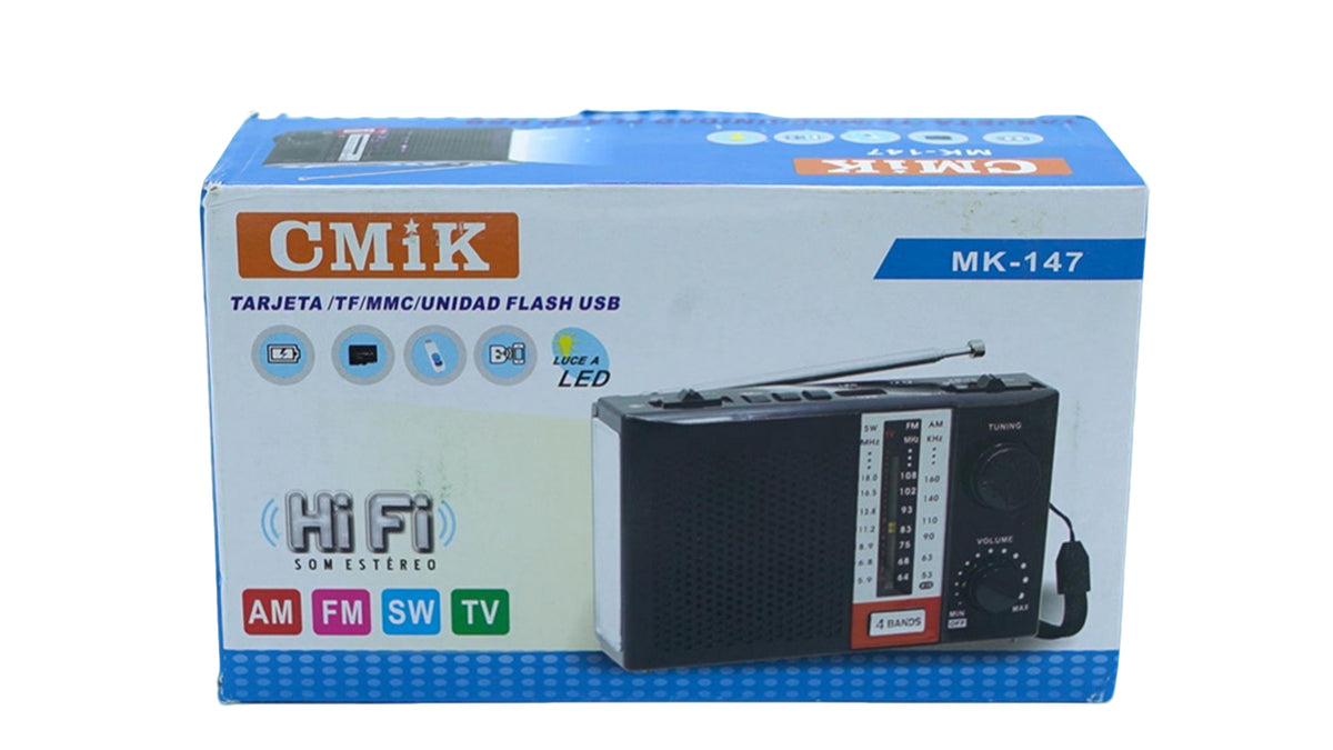 Radio AM / FM / SW / TF / USB Rechargeable CMIK
