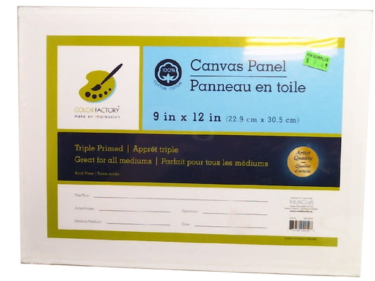 Canvas Panel Primed 9"x12"Artist Quality