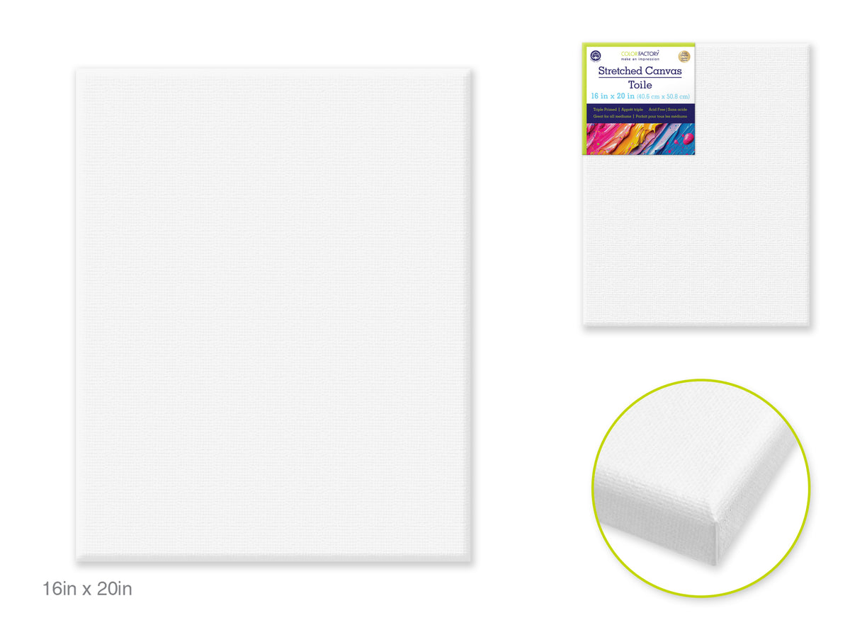 Stretch Artist Canvas 16x 20" Primed Backed Stapled