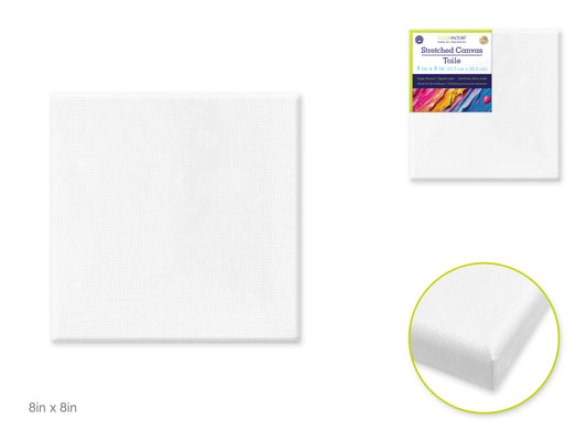 Stretch Artist Canvas  Square 8"x8" Primed Back-Stapled