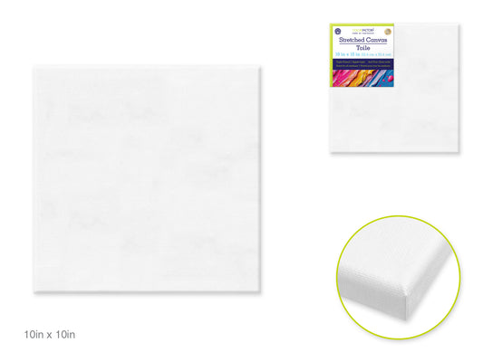 Stretch Artist Canvas Square  10"x10" Primed Back -Stapled