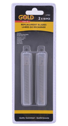 Lames de rechange, paquet de 2 - 10 lames par paquet - lames de 9 mm