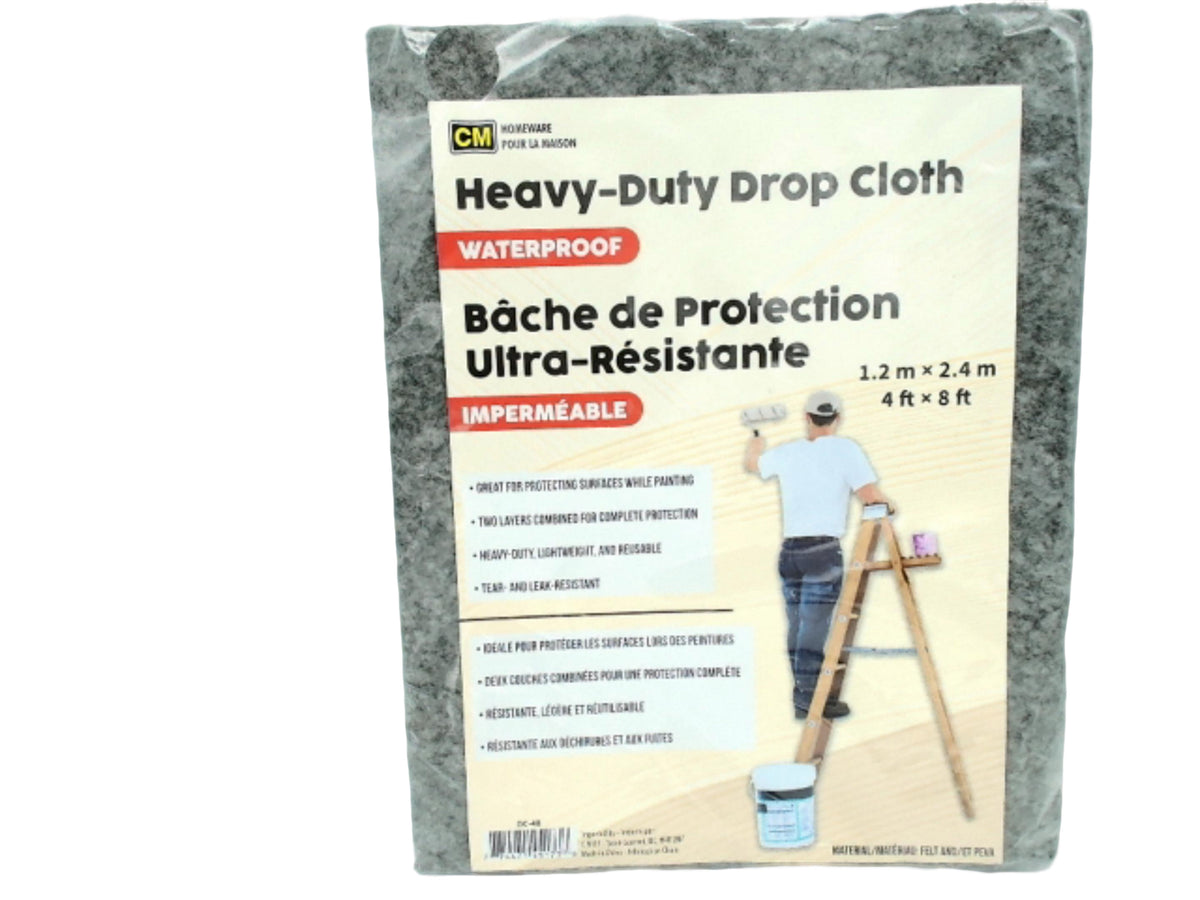 Heavy Duty Drop Cloth - 4 X 8 Feet Waterproof