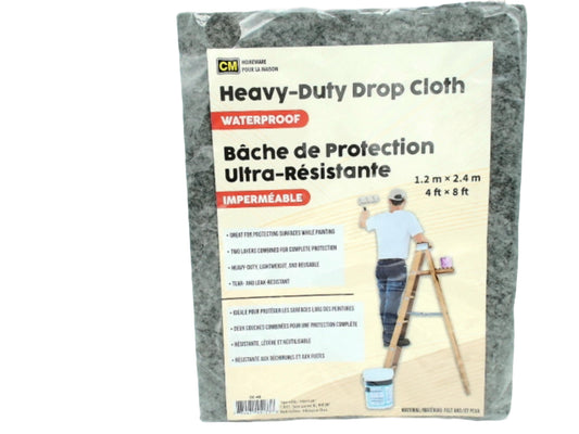 Heavy Duty Drop Cloth - 4 X 8 Feet Waterproof