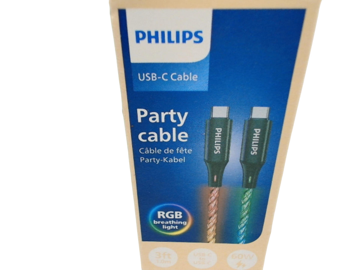 Câble de fête USB-C vers USB-C RVB Philips 0,9 m
