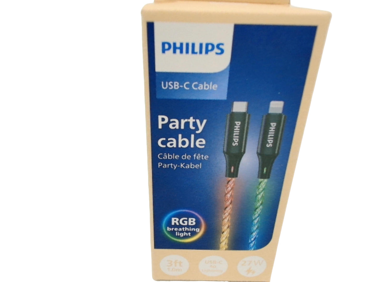 USB C - Lightning 3Ft RGB Party Cable Philips