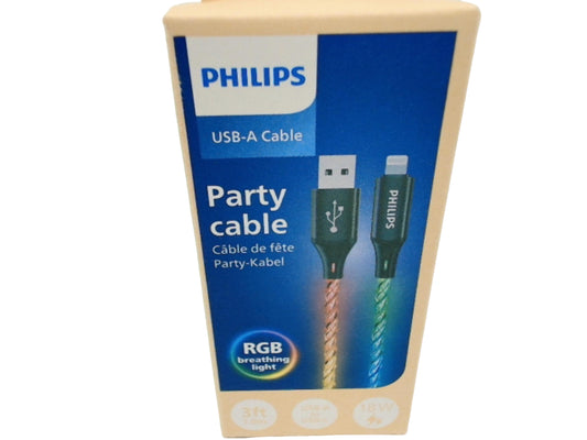 USB A - Lightning 3Ft RGB Party Cable Philips