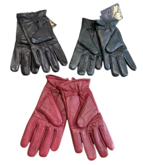 Ladies' Lamb Skin Gloves Black/Navy/Red