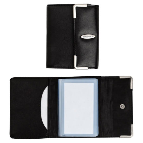 Personal Card Case Black Holds 36 Cards Snap Close Rolodex - Additional View