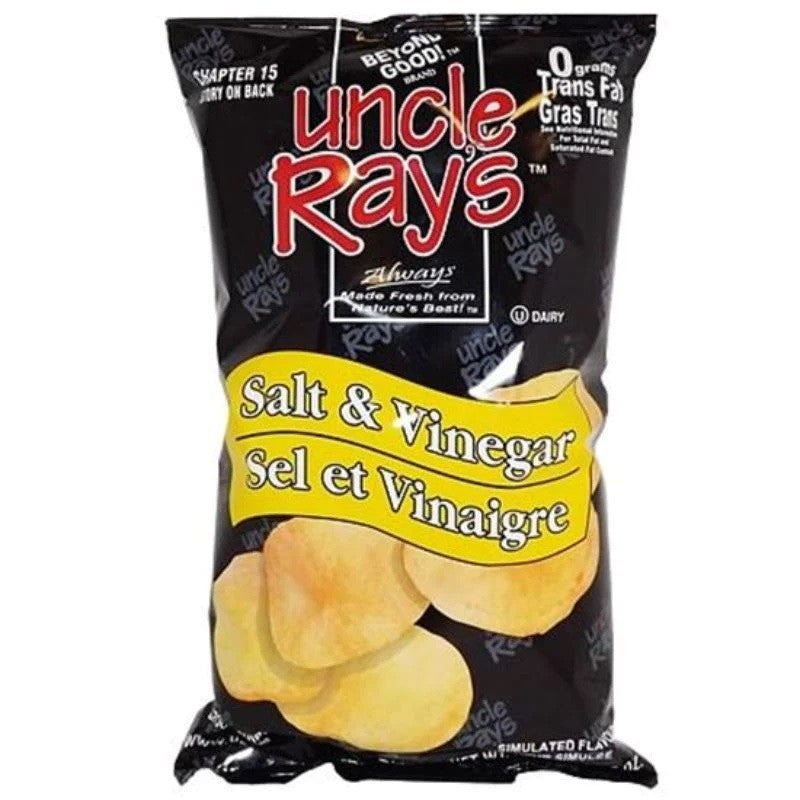 Uncle Ray's Chips Salt And Vinegar 130g.
