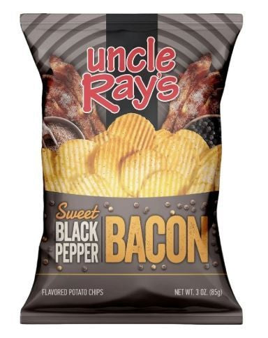 Uncle Ray's Chips Sweet Black Pepper Bacon 130g.
