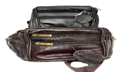 Fanny Pack Leather 7 Zipper